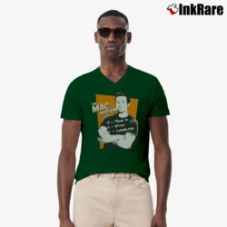 Men’s It's Always Sunny The Mac System V-Neck Tee in forest green | Sharp, Breathable, Everyday Staple