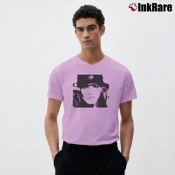 Men’s It's Britney Spears Btch V-Neck Tee in light pink | Sharp, Breathable, Everyday Staple