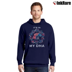 Men’s It's In My DNA Detroit Sports DNA Tigers Lions Pistons Red Wings Pullover Hoodie in navy | Cozy, Durable, Modern Fit