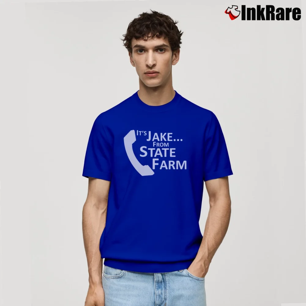 Men’s It's Jake From State Farm Meme Humor Classic T-Shirt in royal blue | Soft, Breathable Everyday Wear