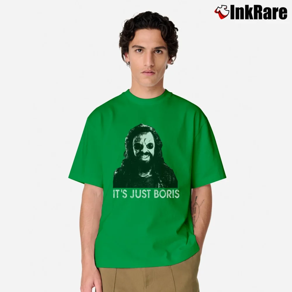 Men’s It's Just Boris In Black Boris The Animal Classic T-Shirt in irish green | Soft, Breathable Everyday Wear