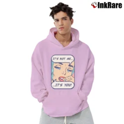 Men’s It's Not Me It's You Funny Pullover Hoodie in light pink | Cozy, Durable, Modern Fit