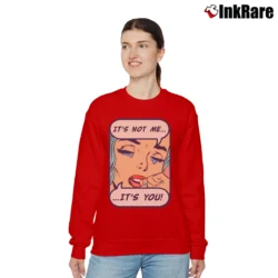 Women’s It's Not Me It's You Funny Relaxed Sweatshirt in red | Soft, Laid-Back Vibe