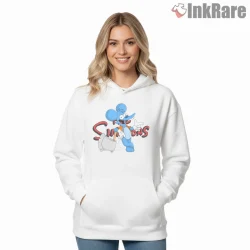 Itchy The Mouse Retro Cartoon Violence Mascot Shirt on white hoodie for women graphic tee