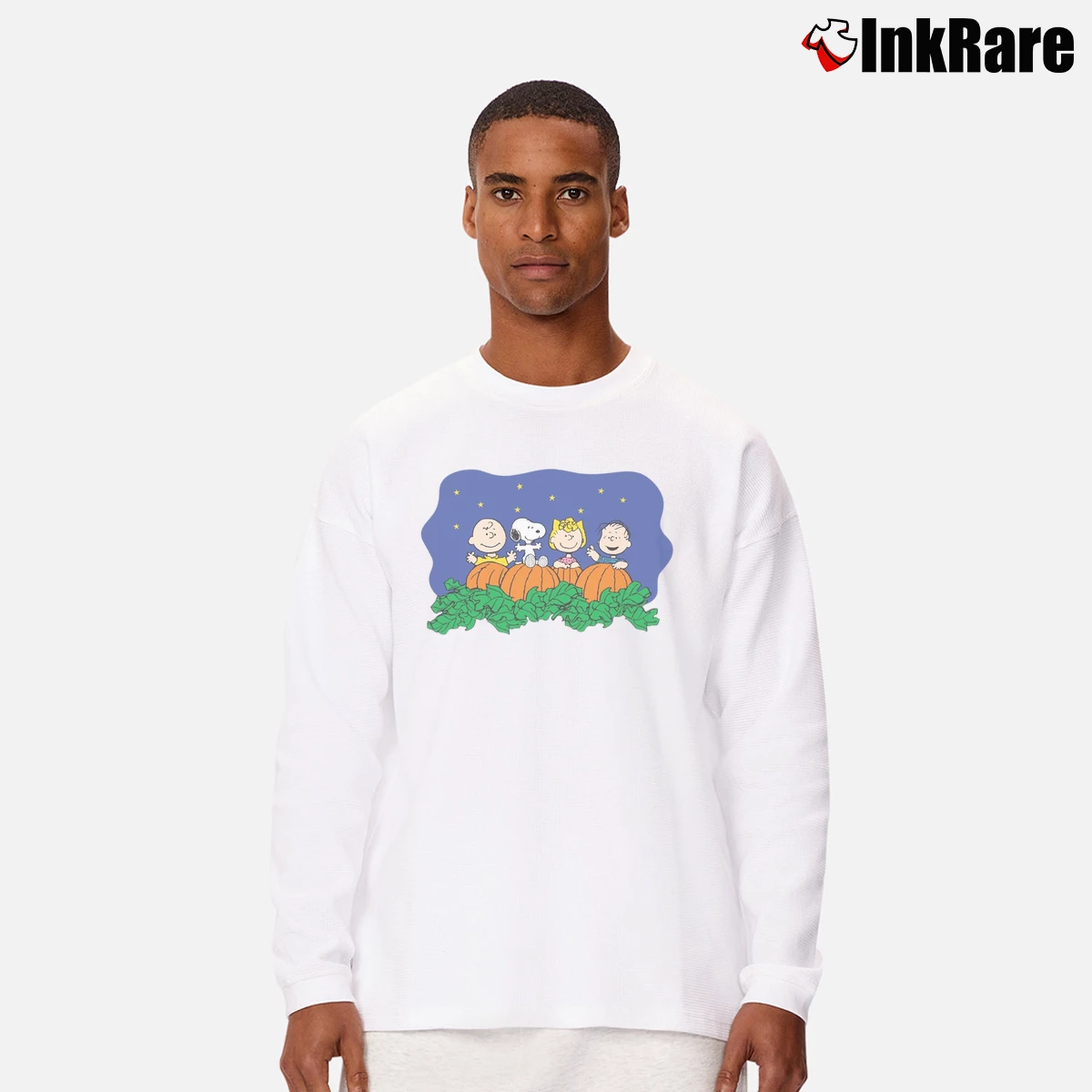 Its The Great Pumpkin Charlie Brown Men’s Long-Sleeve Tee in white – Versatile Layering Men’s Its The Great Pumpkin Charlie Brown Long-Sleeve Shirt in white | Sleek, Lightweight, Year-Round Wear