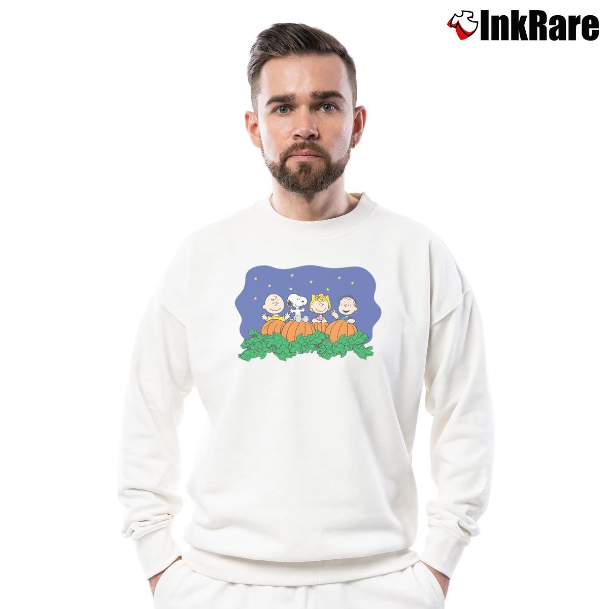Its The Great Pumpkin Charlie Brown Men’s Crewneck Sweatshirt in white – Soft & Durable Men’s Its The Great Pumpkin Charlie Brown Crewneck Sweatshirt in white | Cozy Fabric, Clean Style