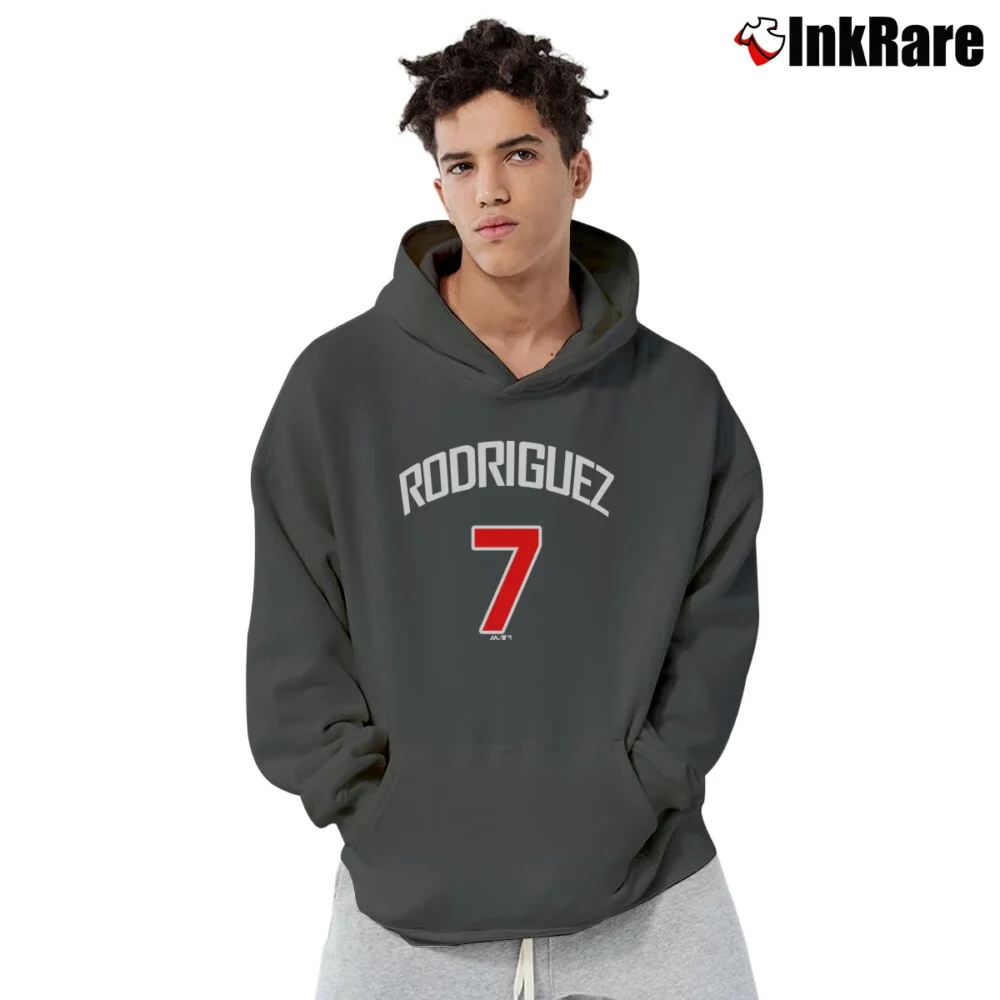 Men’s Ivan Rodriguez Rangers Cooperstown Pullover Hoodie in charcoal | Cozy, Durable, Modern Fit