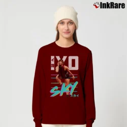 Women’s iyo sky wrestlemania for WWE Fans Long-Sleeve Top in maroon | Sleek, Versatile, All-Season