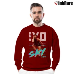 Men’s iyo sky wrestlemania for WWE Fans Crewneck Sweatshirt in maroon | Cozy Fabric, Clean Style