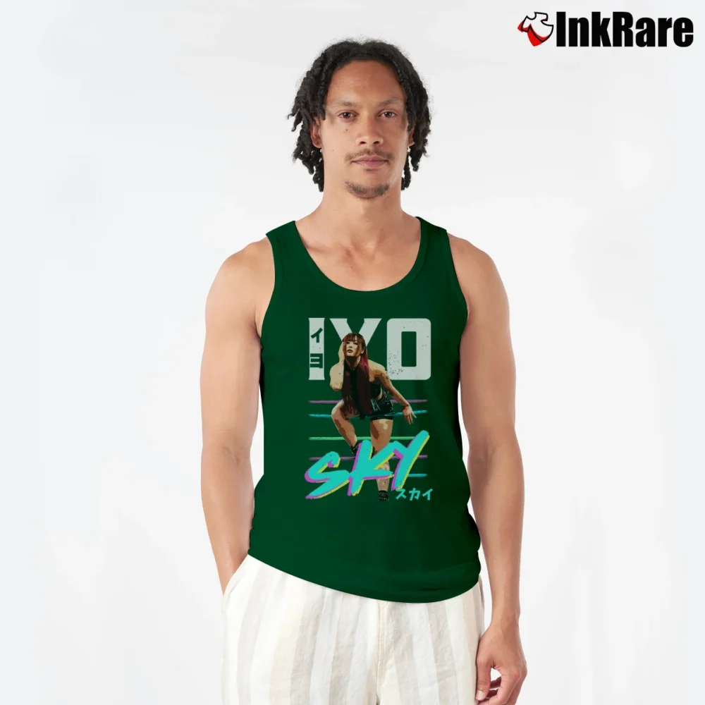 Men’s iyo sky wrestlemania for WWE Fans Tank Top in forest green | Breathable, Active-Friendly Design