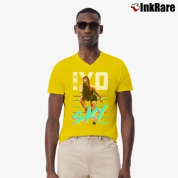 Men’s iyo sky wrestlemania for WWE Fans V-Neck Tee in yellow | Sharp, Breathable, Everyday Staple