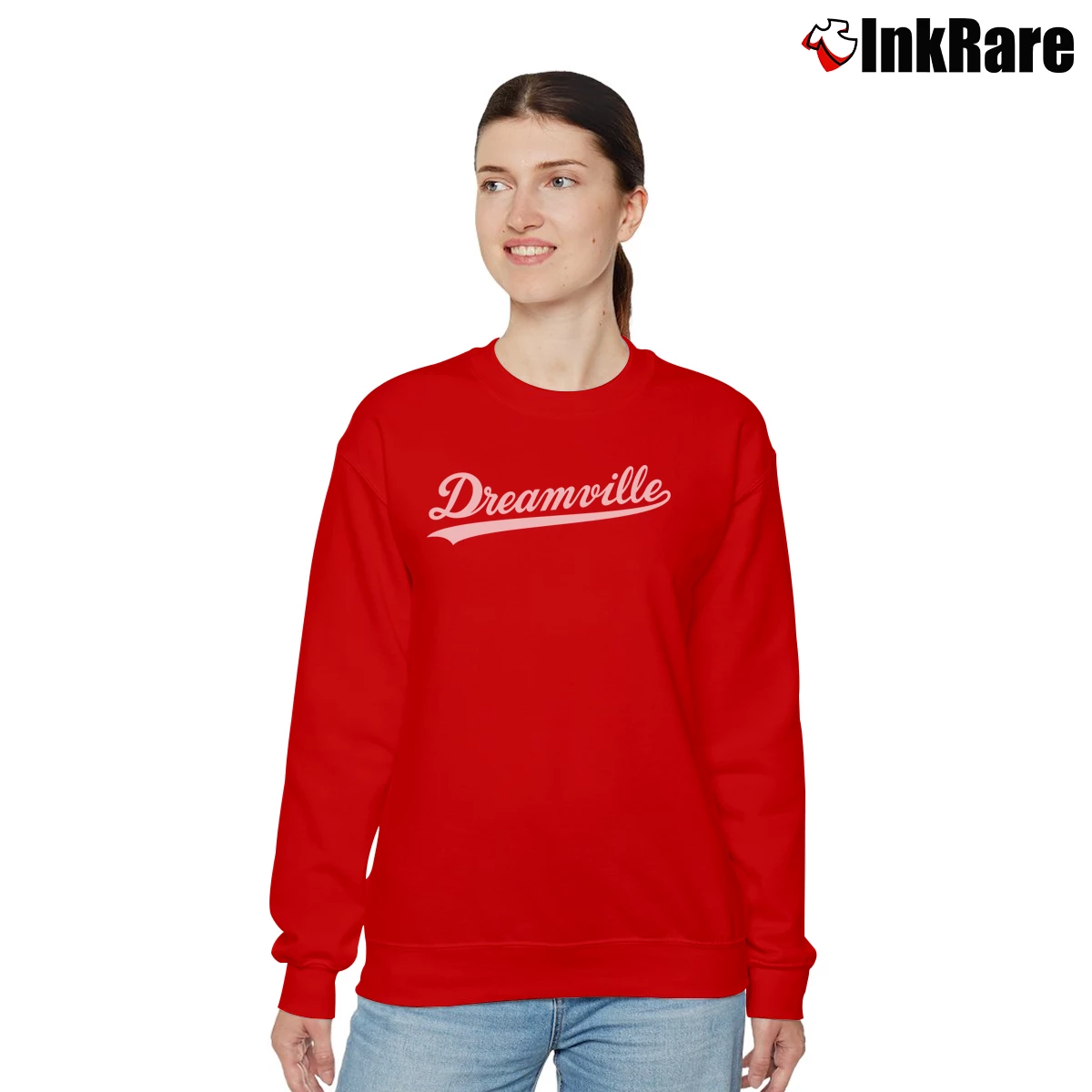 Women’s J. Cole Dreamville 4 Your Eyez Only Tour Relaxed Sweatshirt in red | Soft, Laid-Back Vibe