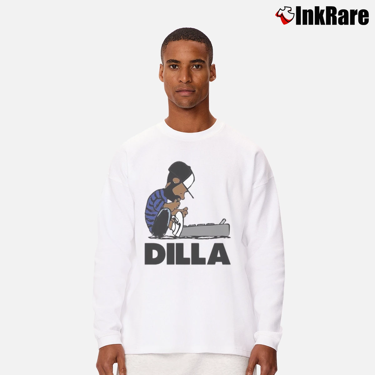 J Dilla Charlie Brown Mashup Men’s Long-Sleeve Tee in white – Versatile Layering Men’s J Dilla Charlie Brown Mashup Long-Sleeve Shirt in white | Sleek, Lightweight, Year-Round Wear
