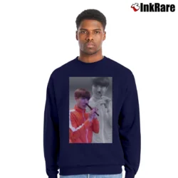 Men’s J - Hope Flute Flashback Ver Graphic Crewneck Sweatshirt in navy | Cozy Fabric, Clean Style