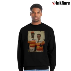 Men’s j.r. richard and nolan ryan houston astros mlb legends baseball fan Crewneck Sweatshirt in black | Cozy Fabric, Clean Style