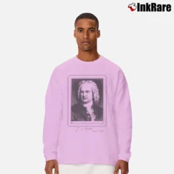 Men’s J S Bach Musician Long-Sleeve Shirt in light pink | Sleek, Lightweight, Year-Round Wear
