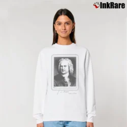Women’s J S Bach Musician Relaxed Sweatshirt in white | Soft, Laid-Back Vibe