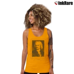 Women’s J S Bach Musician Tank Top in orange | Lightweight, Movement-Friendly