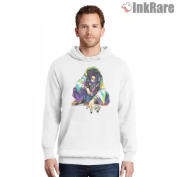 Jabber Neon Pop Art Portrait Abstract Anime Shirt on white hoodie for men graphic tee