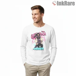 Jabber Street Style Graffiti Typography Anime Shirt on white long sleeve shirt for men graphic tee