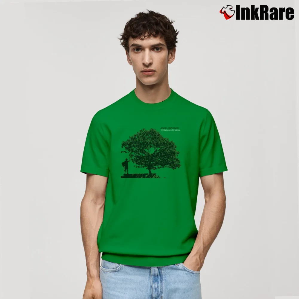 Men’s Jack Johnson In Between Dreams Music Classic T-Shirt in irish green | Soft, Breathable Everyday Wear