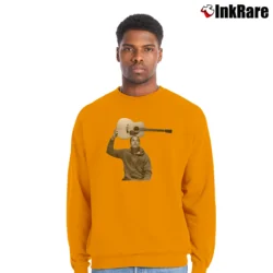 Men’s Jack Johnson Soft Cotton Graphic Crewneck Sweatshirt in orange | Cozy Fabric, Clean Style