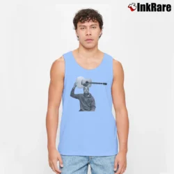 Men’s Jack Johnson Soft Cotton Graphic Tank Top in light blue | Breathable, Active-Friendly Design