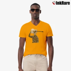 Men’s Jack Johnson Soft Cotton Graphic V-Neck Tee in orange | Sharp, Breathable, Everyday Staple