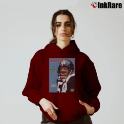 Women’s jack lambert man of steel pittsburgh steelers legend football fan Cozy Hoodie in maroon | Warm, Structured, Stylish