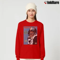 Women’s jack lambert man of steel pittsburgh steelers legend football fan Long-Sleeve Top in red | Sleek, Versatile, All-Season