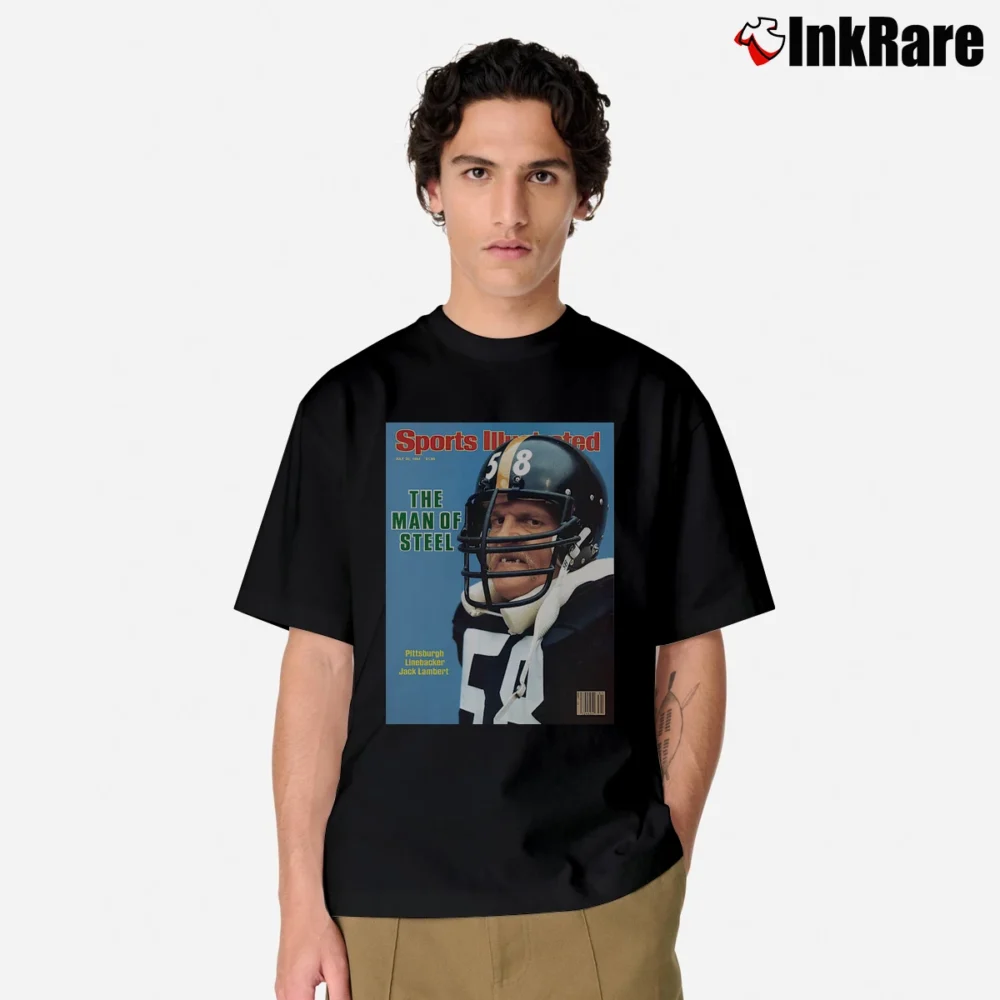 Men’s jack lambert man of steel pittsburgh steelers legend football fan Classic T-Shirt in black | Soft, Breathable Everyday Wear