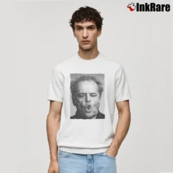 Men’s Jack Nicholson Celebrity Star Classic T-Shirt in white | Soft, Breathable Everyday Wear