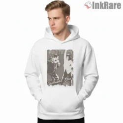 Jack Rabbit Slims Vintage Dance Poster Shirt on white hoodie for men graphic tee