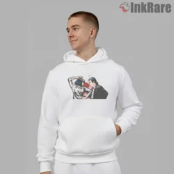 Jackrabbit Slims Twist Showdown Shirt on white hoodie for men graphic tee
