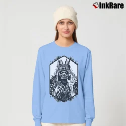 Women’s Jackremix Advanced Dungeons And Dragons Lich Long-Sleeve Top in light blue | Sleek, Versatile, All-Season