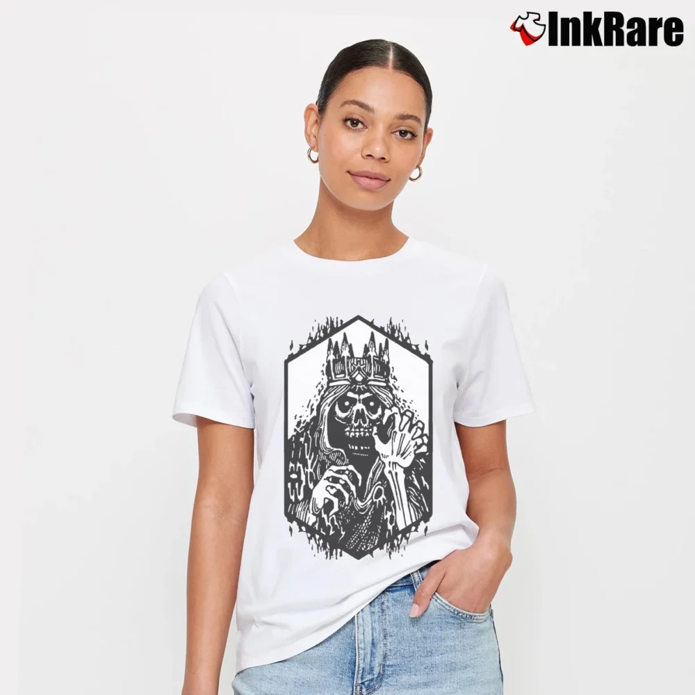 Women’s Jackremix Advanced Dungeons And Dragons Lich Signature T-Shirt in white | Soft, Flattering Fit