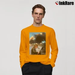 Men’s Jackson Browne Sky Blue Long-Sleeve Shirt in orange | Sleek, Lightweight, Year-Round Wear