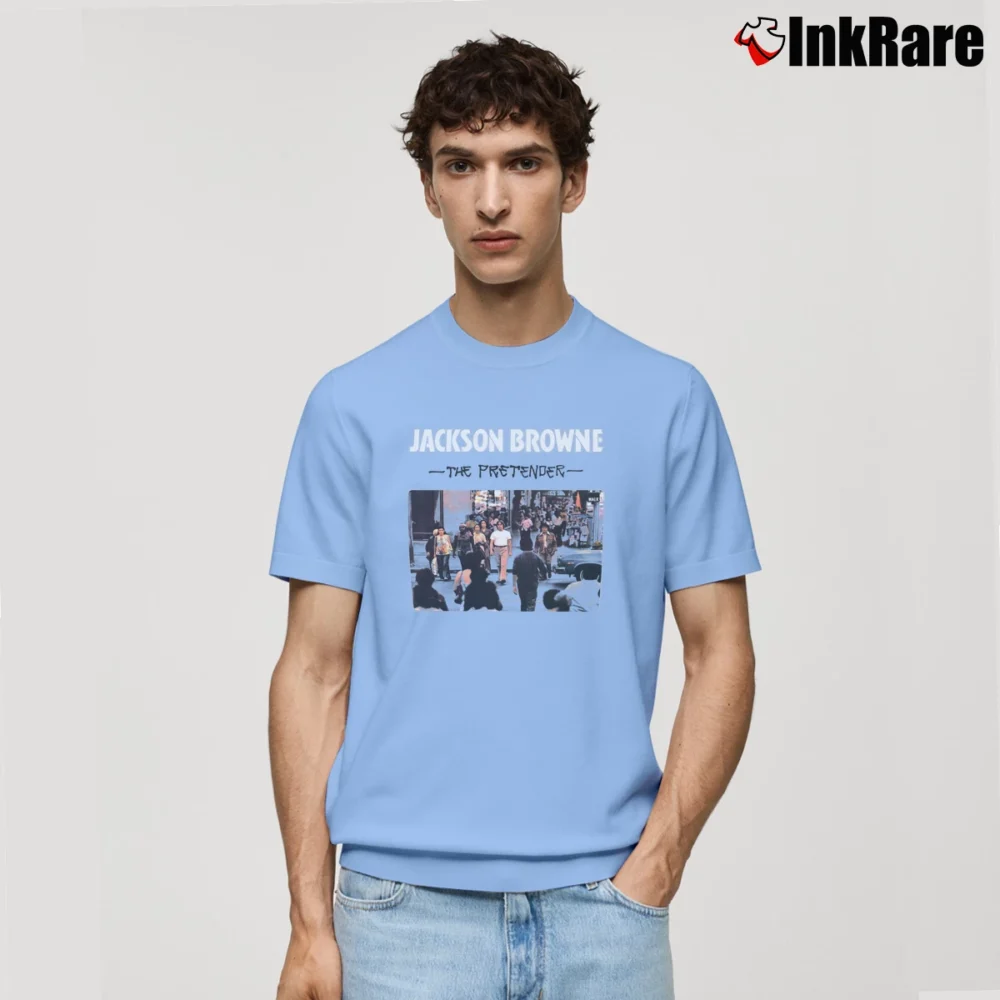Men’s Jackson Browne The Pretender Classic T-Shirt in light blue | Soft, Breathable Everyday Wear