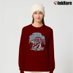 Women’s Jacksonville Jaguars NFL Mascot Graphic Long-Sleeve Top in maroon | Sleek, Versatile, All-Season