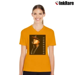 Women’s Jadakiss Rap Hip Hop Bandit V-Neck Tee in orange | Chic Neckline, Soft Texture