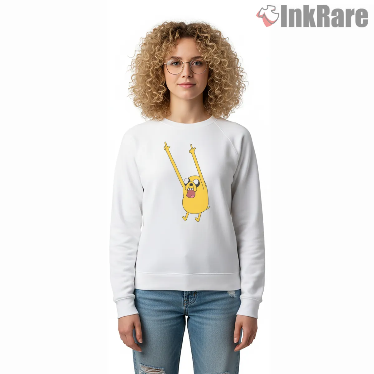 Jake Celebrating Arms Up Excited Cartoon Shirt Jake Celebrating Arms Up Excited Cartoon Shirt on graphic shirt for women graphic tee