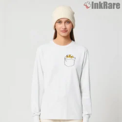 Jake The Dog Pocket Illustration Clean Cartoon Shirt on white long sleeve shirt for women graphic tee