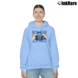 Women’s jalen brunson new york knicks nba basketball fan Cozy Hoodie in light blue | Warm, Structured, Stylish