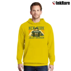 Men’s jalen brunson new york knicks nba basketball fan Pullover Hoodie in yellow | Cozy, Durable, Modern Fit