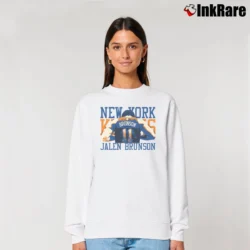 Women’s jalen brunson new york knicks nba basketball fan Relaxed Sweatshirt in white | Soft, Laid-Back Vibe