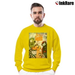 Men’s James And The Giant Peach Poster Crewneck Sweatshirt in yellow | Cozy Fabric, Clean Style