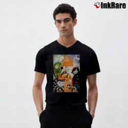 Men’s James And The Giant Peach Poster V-Neck Tee in black | Sharp, Breathable, Everyday Staple