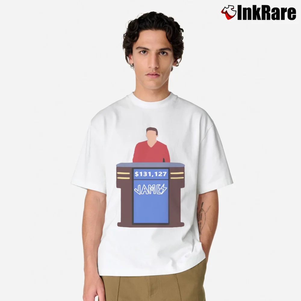 Men’s James Holzhauer Jeopardy Funny Game Show Classic T-Shirt in white | Soft, Breathable Everyday Wear