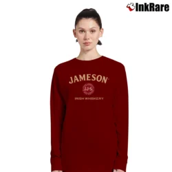 Women’s Jameson Irish Whiskey Logo Cream Long-Sleeve Top in maroon | Sleek, Versatile, All-Season