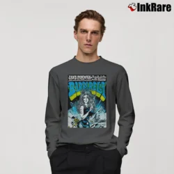 Men’s Jane Fonda Barbarella Poster 1968 Long-Sleeve Shirt in charcoal | Sleek, Lightweight, Year-Round Wear